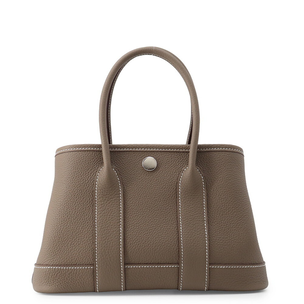 Hermes Neo Garden 23 Tote Bag, Etoupe Togo Leather, G Stamp, Handbag, HERMES